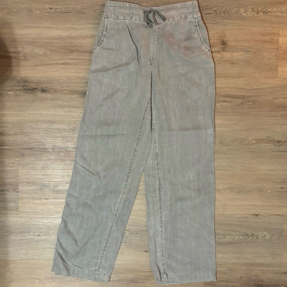 NWOT Artisan Gray Wide Leg Elastic Waist Trousers Relaxed Fit